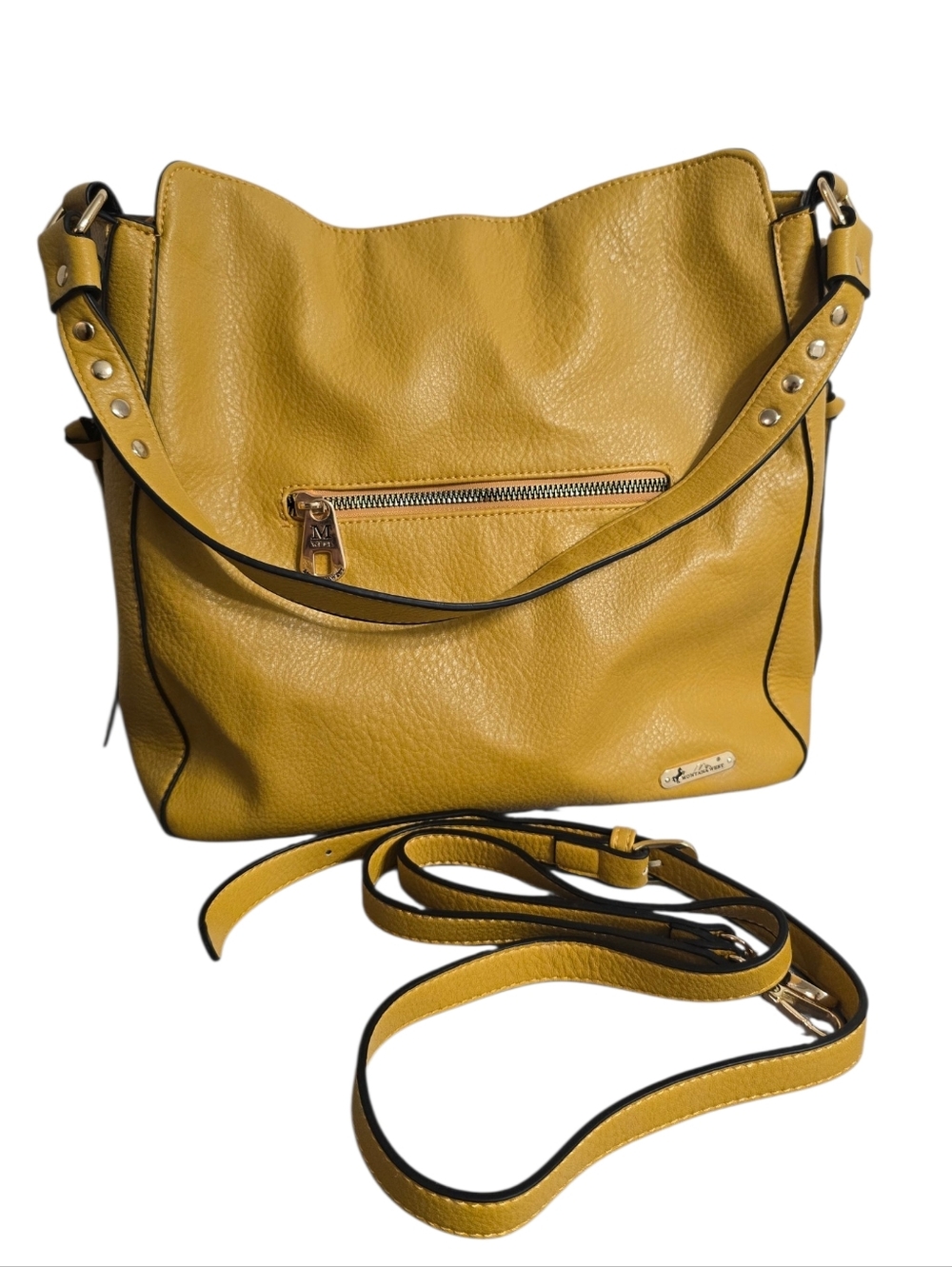 Montana West Mustard Yellow Leather Shoulder Bag